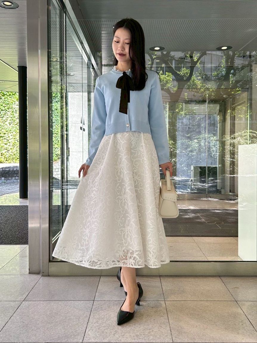 CELFORD「【セットアップ対応】チュール刺繍フレアスカート」|スカート|