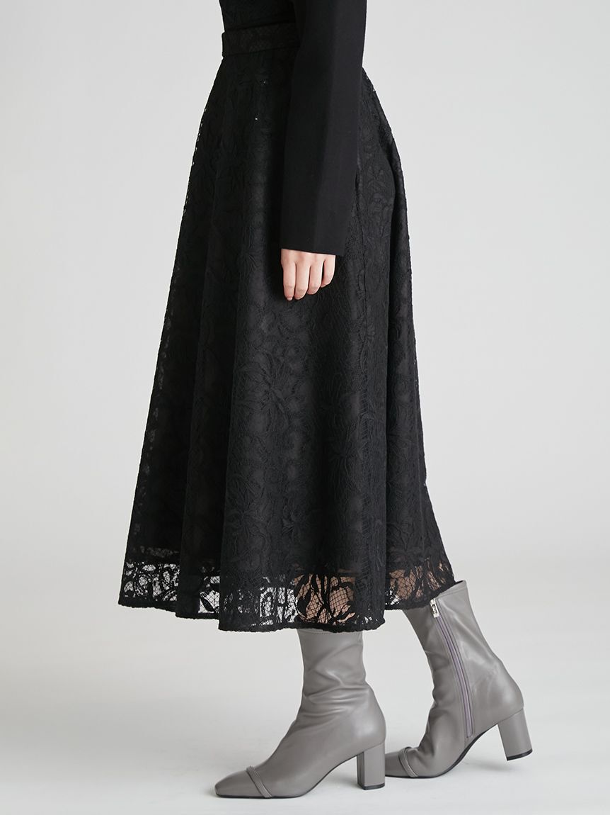 CELFORD「【セットアップ対応】チュール刺繍フレアスカート」|スカート|