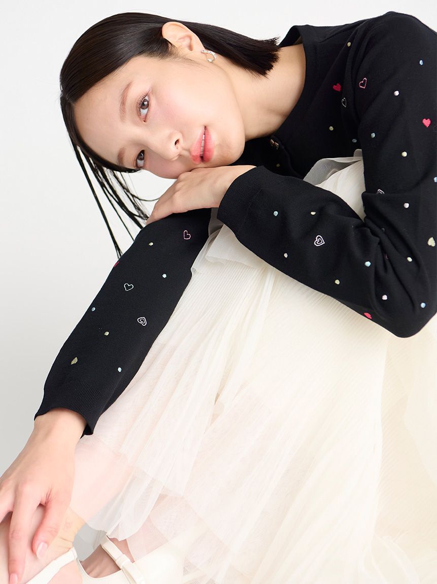 CELFORD「【UVカット】ハート刺繍ポケットカーディガン」|カーディガン|