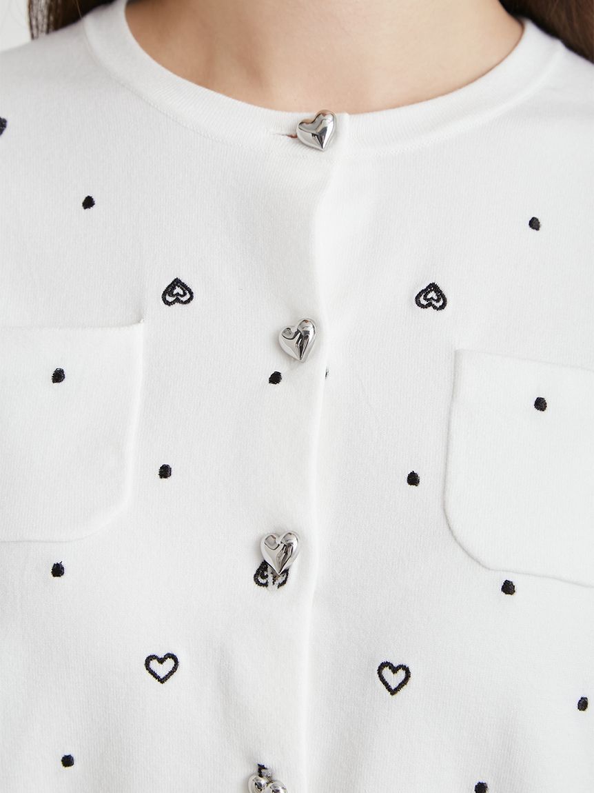 CELFORD「【UVカット】ハート刺繍ポケットカーディガン」|カーディガン|