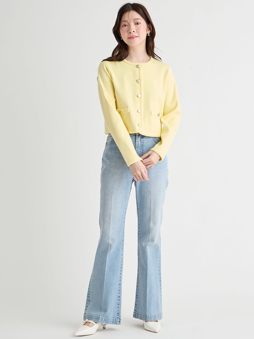 CELFORD「【UVカット】トリム刺繍カーディガン」|カーディガン|