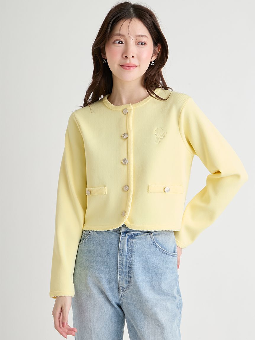 CELFORD「【UVカット】トリム刺繍カーディガン」|カーディガン|