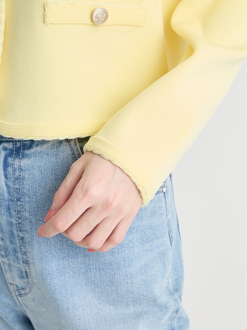 CELFORD「【UVカット】トリム刺繍カーディガン」|カーディガン|