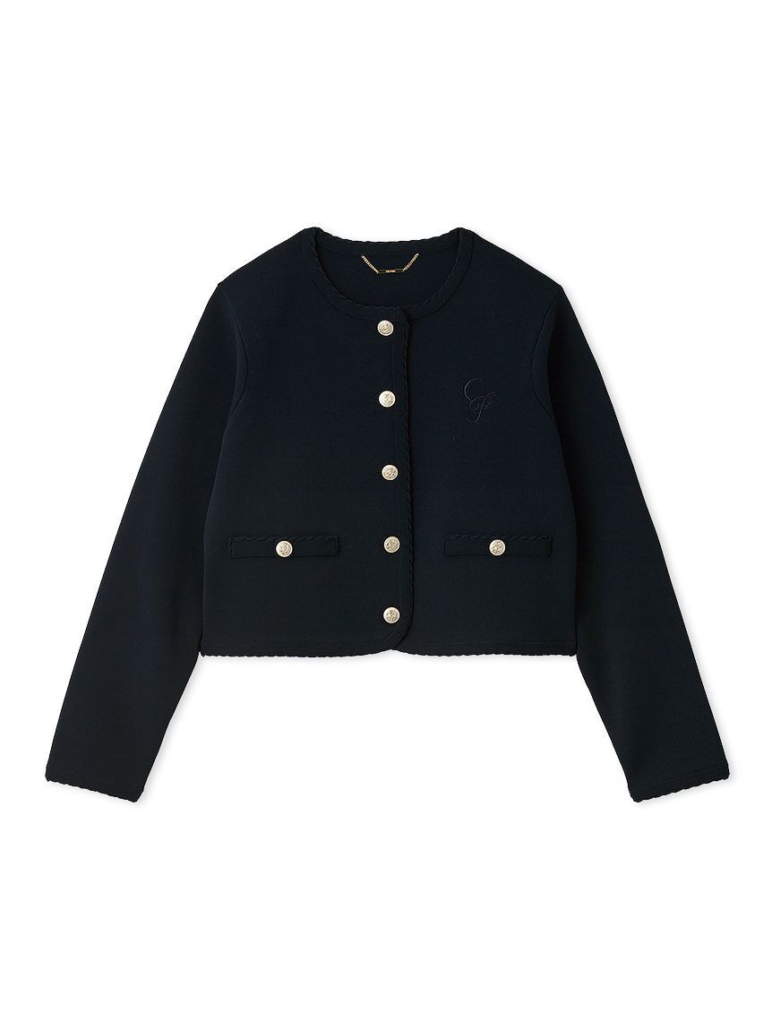CELFORD「【UVカット】トリム刺繍カーディガン」|カーディガン|NVY