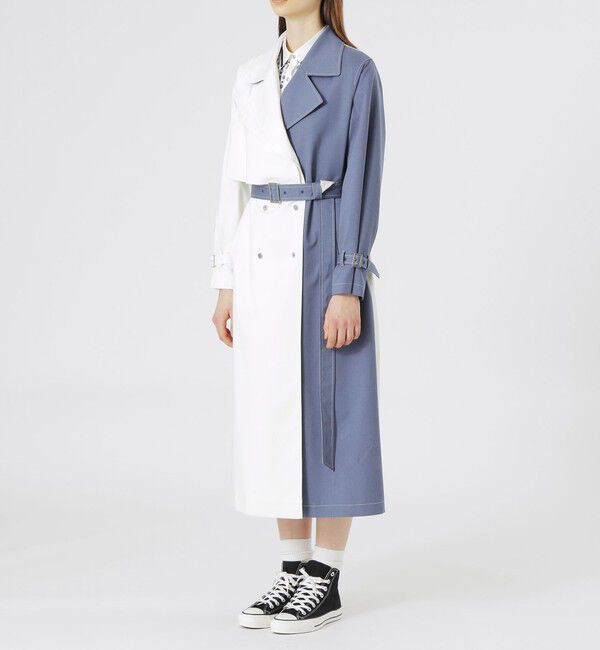  「ブロッキングトレンチコート」|トレンチコート|