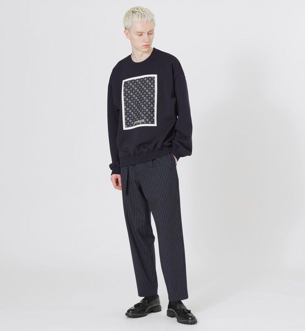  「ストライプベルテッドスラックス」|スラックス|