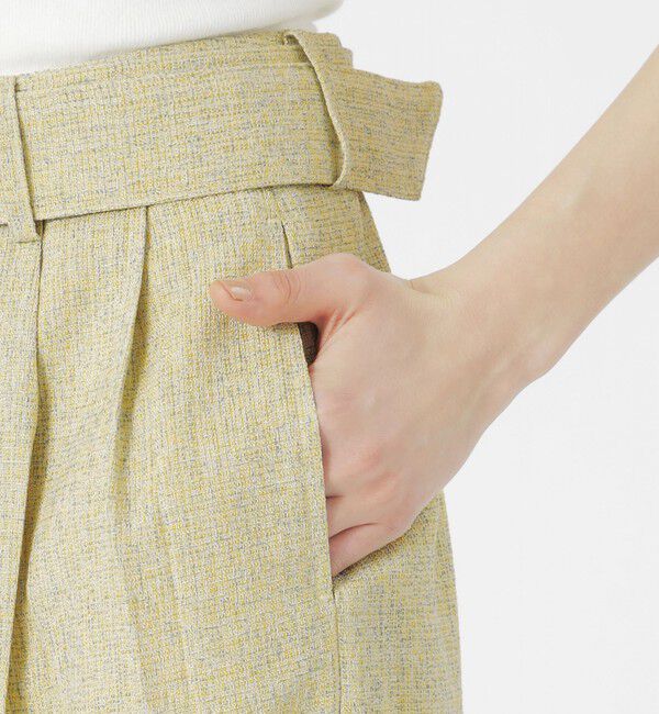  「サマーツィードタックワイドパンツ」|スラックス|