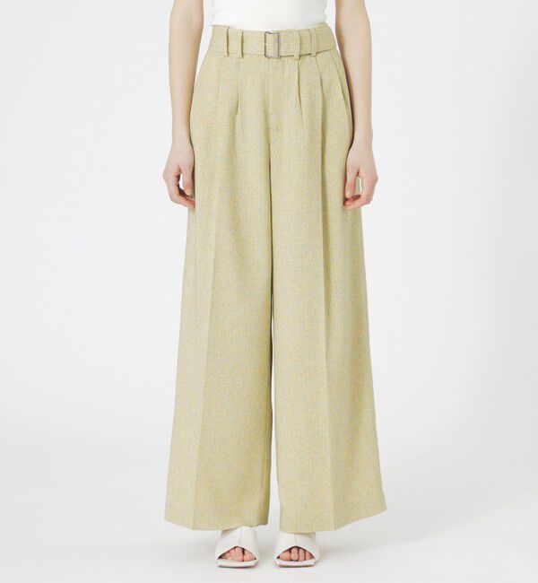  「サマーツィードタックワイドパンツ」|スラックス|