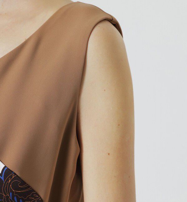  「【手洗い可】ブロッキングリゾートプリントワンピース」|ワンピース|