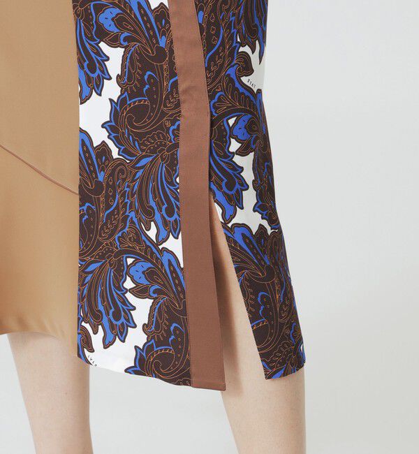  「【手洗い可】ブロッキングリゾートプリントワンピース」|ワンピース|