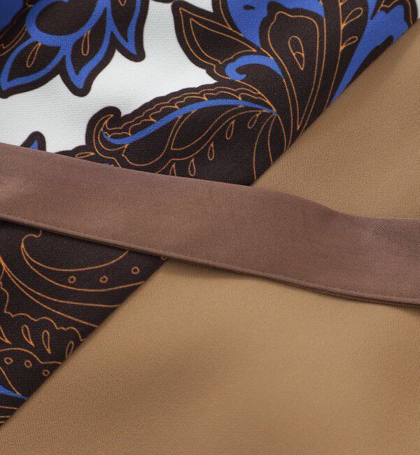  「【手洗い可】ブロッキングリゾートプリントワンピース」|ワンピース|