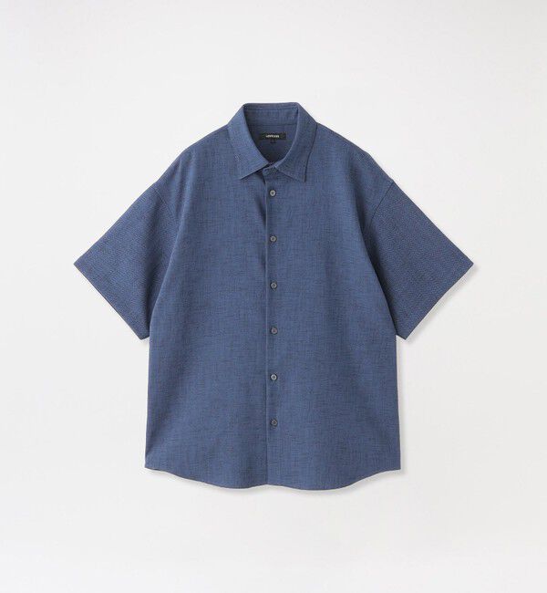  「サマーツイードショートスリーブシャツ」|シャツ・ブラウス|サックスブルー4
