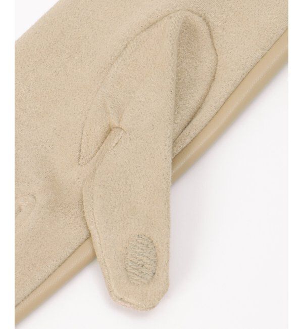 ikka「エコレザーライン入りグローブ」|手袋|