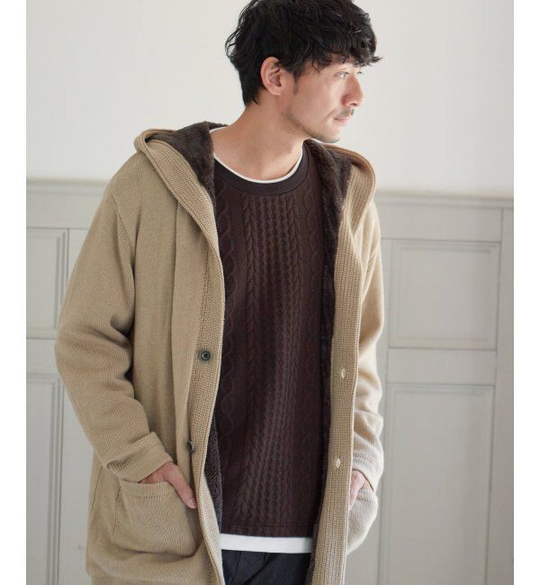 ikka「裏ボアニットフーディガン」|その他|