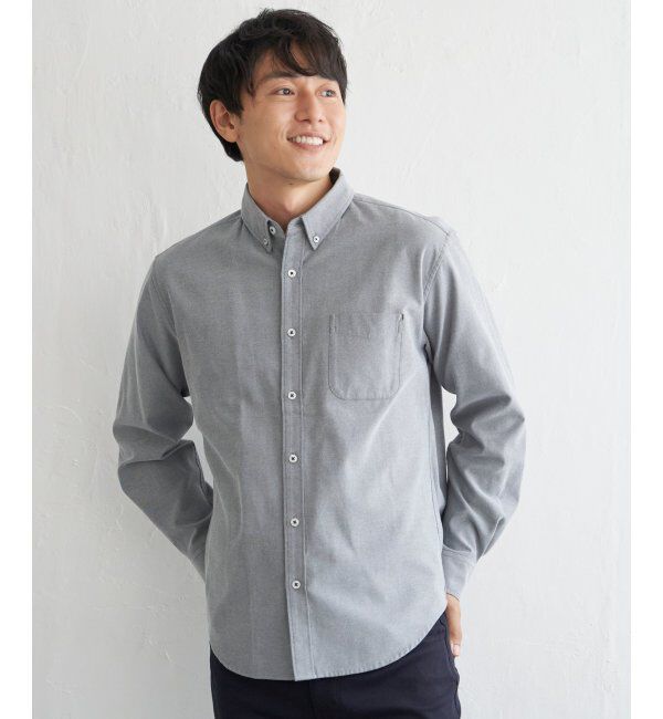 ikka「【吸水速乾】イージーケアオックスボタンダウンシャツ」|シャツ・ブラウス|