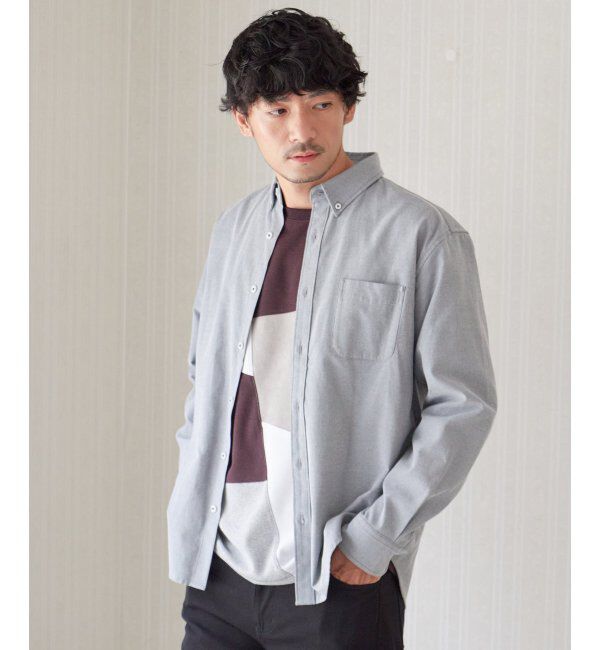ikka「【吸水速乾】イージーケアオックスボタンダウンシャツ」|シャツ・ブラウス|
