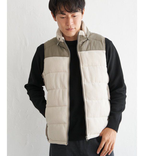 ikka「sorona(R)コンビ中綿ベスト」|ダウンベスト・ベスト|ベージュ