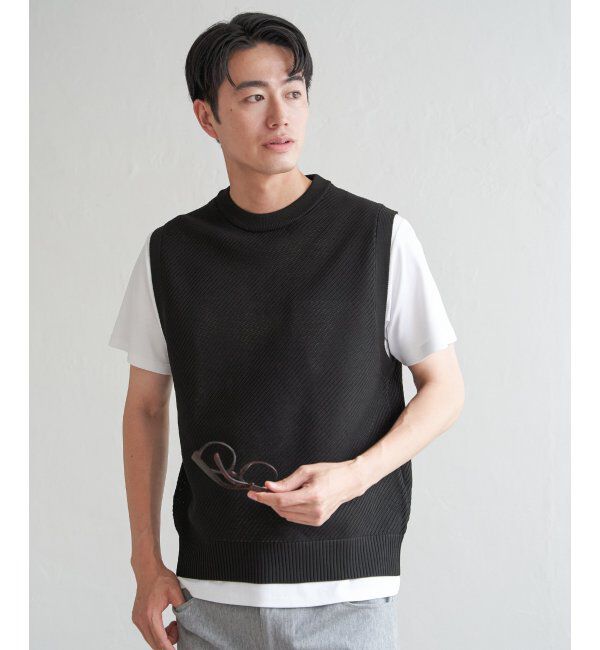 ikka「GOKU楽ニットカルゼベスト」|ニット・セーター|