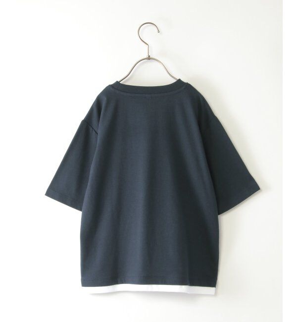 ikka kids「【親子おそろい】ストライプMIXビッグポケTシャツ（120~160cm）」|Tシャツ・カットソー|