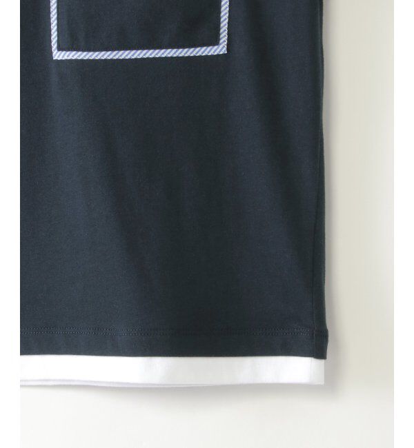 ikka kids「【親子おそろい】ストライプMIXビッグポケTシャツ（120~160cm）」|Tシャツ・カットソー|