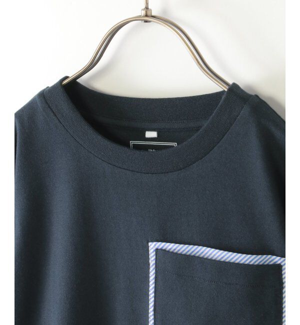 ikka kids「【親子おそろい】ストライプMIXビッグポケTシャツ（120~160cm）」|Tシャツ・カットソー|