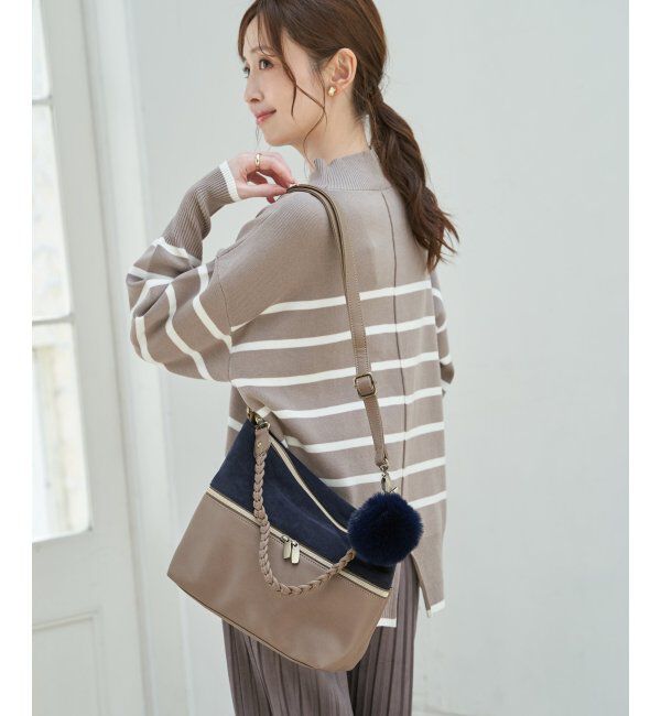 ikka「バイカラー2WAYジップショルダーバッグ」|その他|