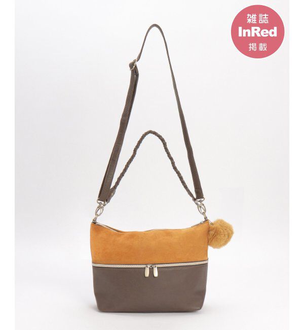 ikka「バイカラー2WAYジップショルダーバッグ」|その他|ブラウン
