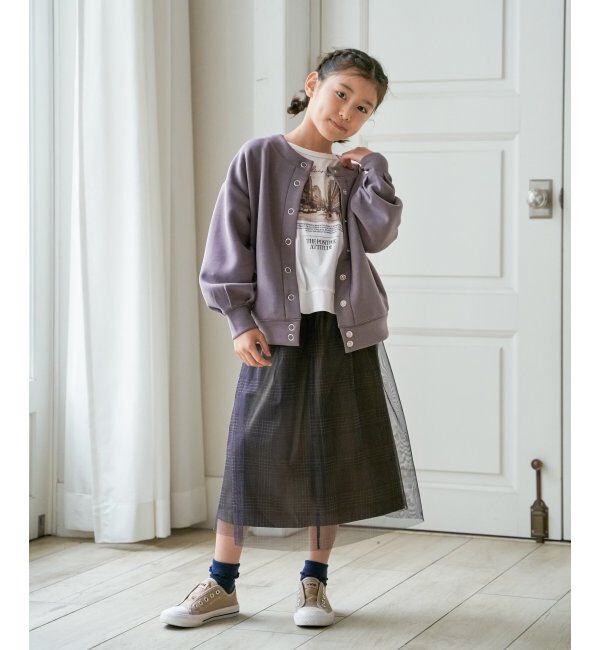 ikka kids「【親子おそろい】フォトロゴプリント7分袖Tシャツ（120~160cm）」|Tシャツ・カットソー|