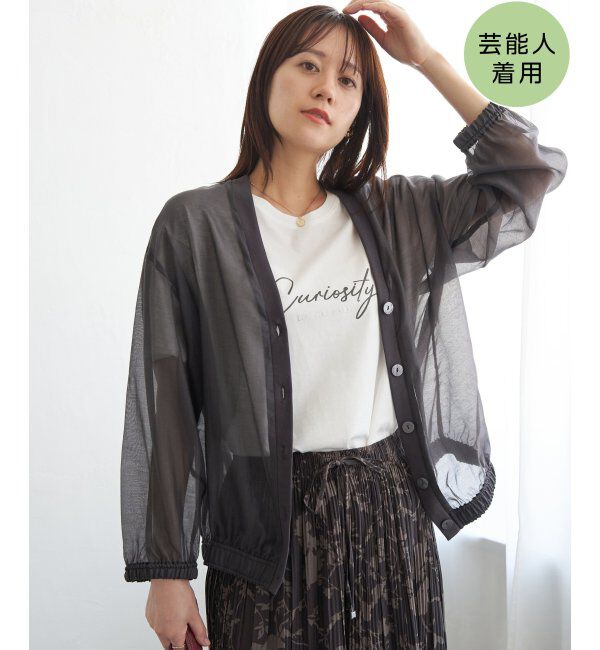 ikka「V襟シアーカーディガン」|シャツ・ブラウス|