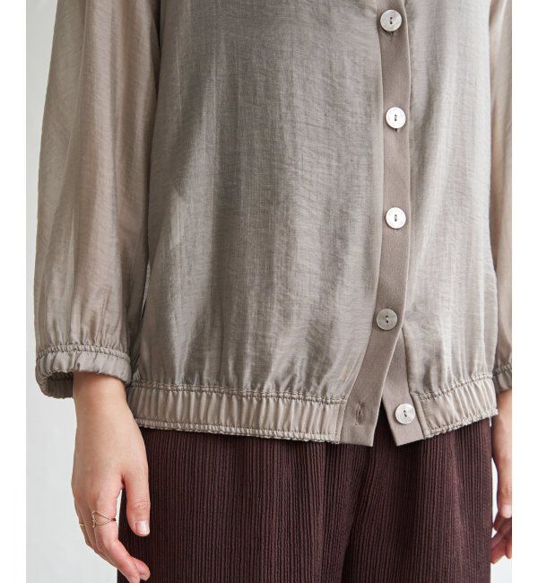 ikka「V襟シアーカーディガン」|シャツ・ブラウス|