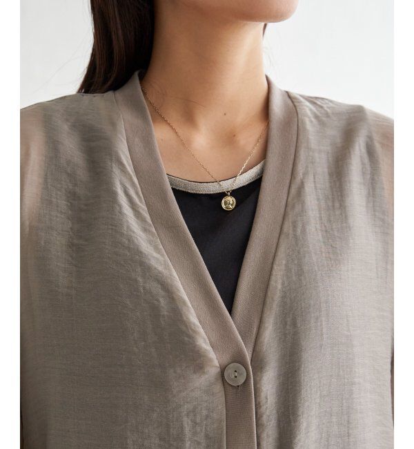 ikka「V襟シアーカーディガン」|シャツ・ブラウス|