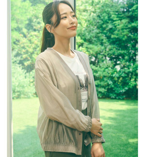 ikka「V襟シアーカーディガン」|シャツ・ブラウス|