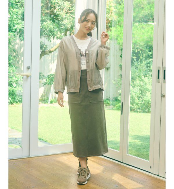 ikka「V襟シアーカーディガン」|シャツ・ブラウス|