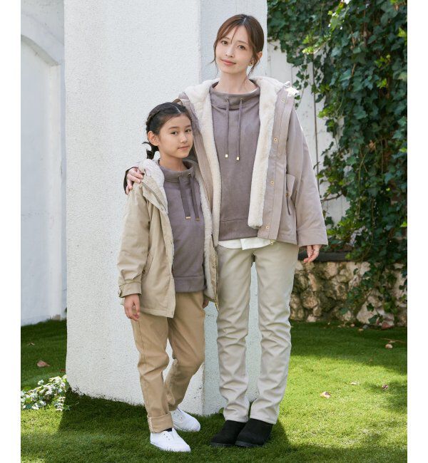 ikka kids「フェイクスエードサイドジップ使いプルオーバー（120~160cm）」|Tシャツ・カットソー|