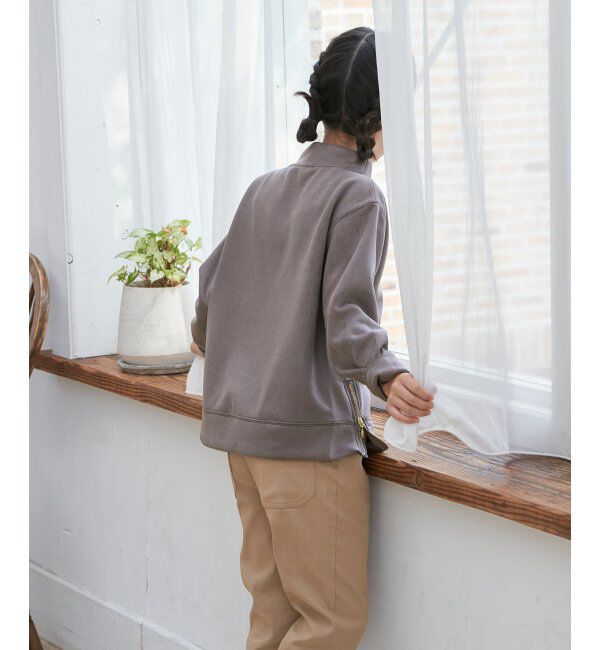 ikka kids「フェイクスエードサイドジップ使いプルオーバー（120~160cm）」|Tシャツ・カットソー|