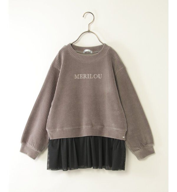 ikka kids「カットコール裾チュールプルオーバー」|Tシャツ・カットソー|