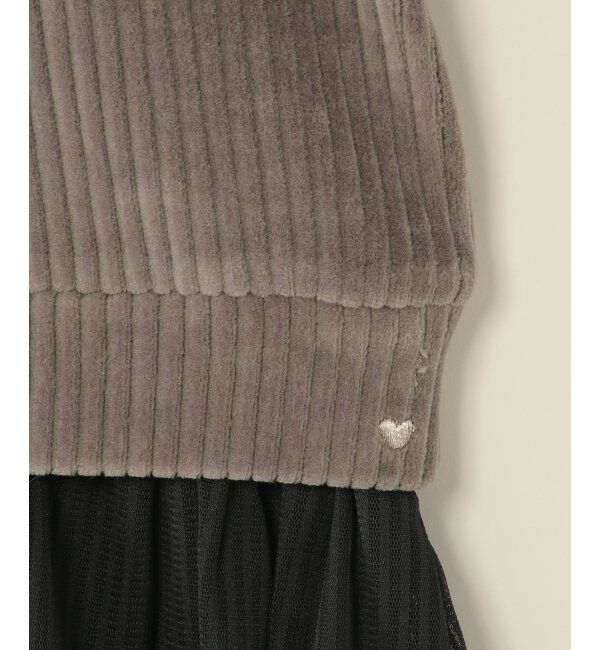 ikka kids「カットコール裾チュールプルオーバー」|Tシャツ・カットソー|