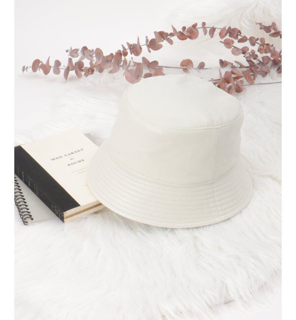 Lbc with Life「フェイクレザーバケットハット」|その他|オフホワイト