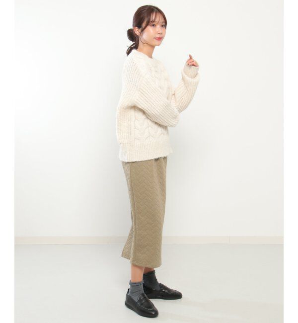 Lbc with Life「ふんわりケーブルニット」|カーディガン|