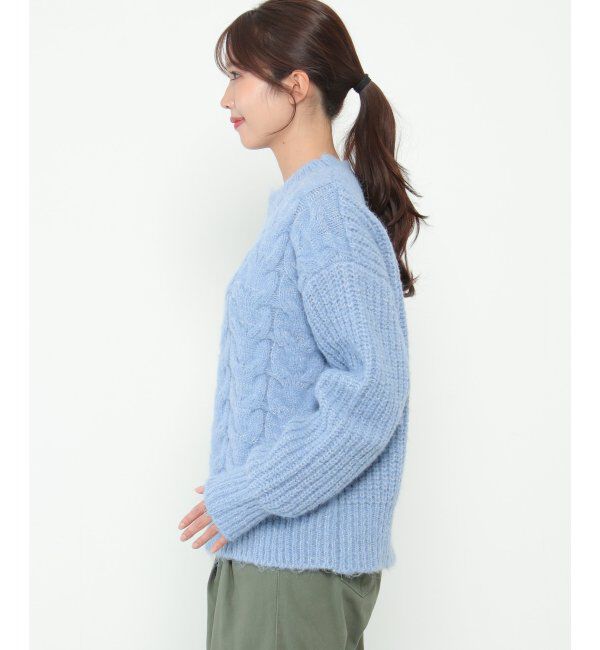 Lbc with Life「ふんわりケーブルニット」|カーディガン|