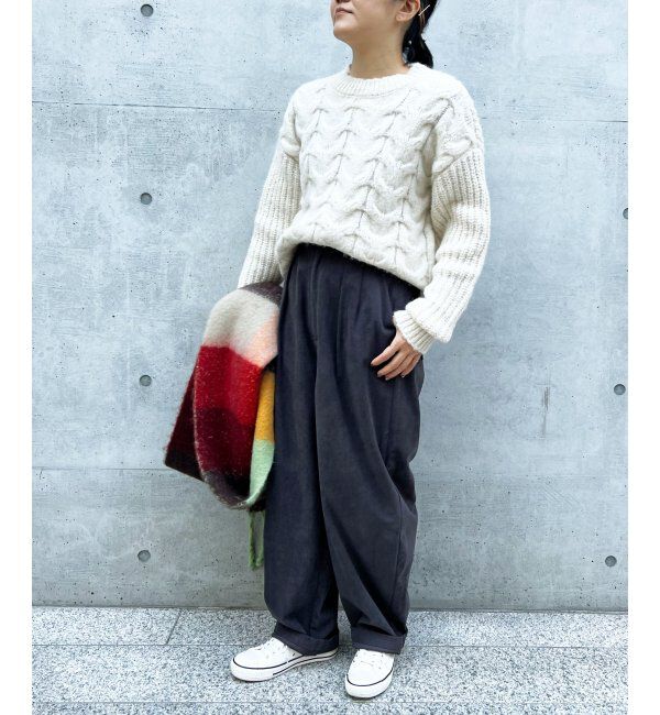 Lbc with Life「ふんわりケーブルニット」|カーディガン|