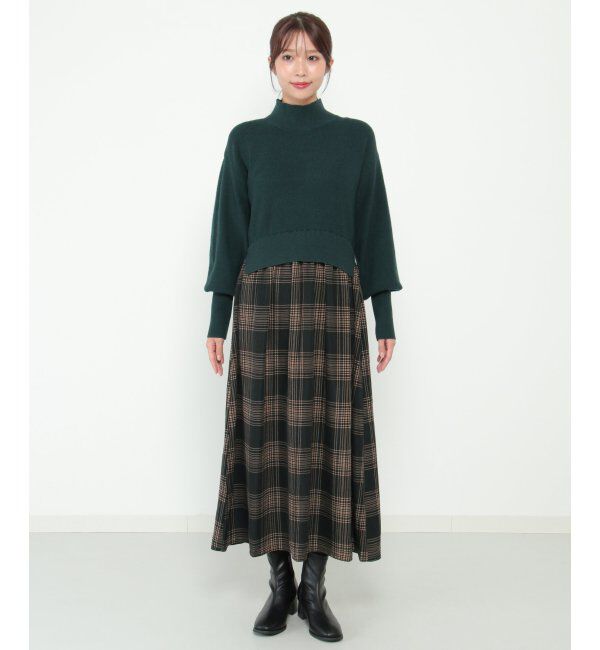 Lbc with Life「ニットドッキングワンピ」|ワンピース|