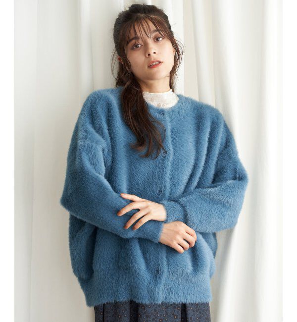 Lbc with Life「フェザーヤーンニットジャケット」|ブルゾン・スタジャン|