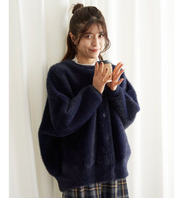 Lbc with Life「フェザーヤーンニットジャケット」|ブルゾン・スタジャン|