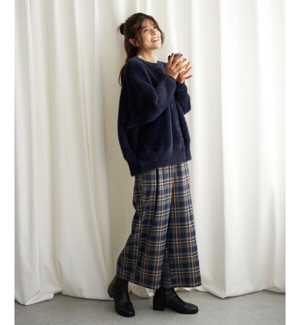 Lbc with Life「フェザーヤーンニットジャケット」|ブルゾン・スタジャン|