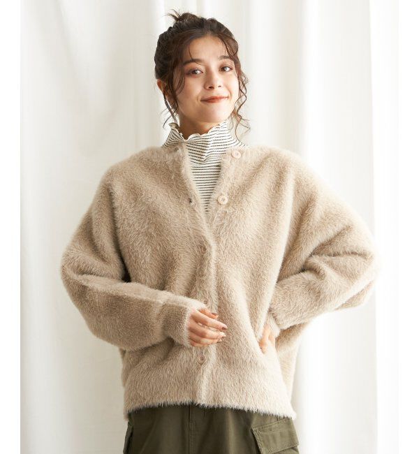 Lbc with Life「フェザーヤーンニットジャケット」|ブルゾン・スタジャン|