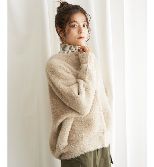 Lbc with Life「フェザーヤーンニットジャケット」|ブルゾン・スタジャン|