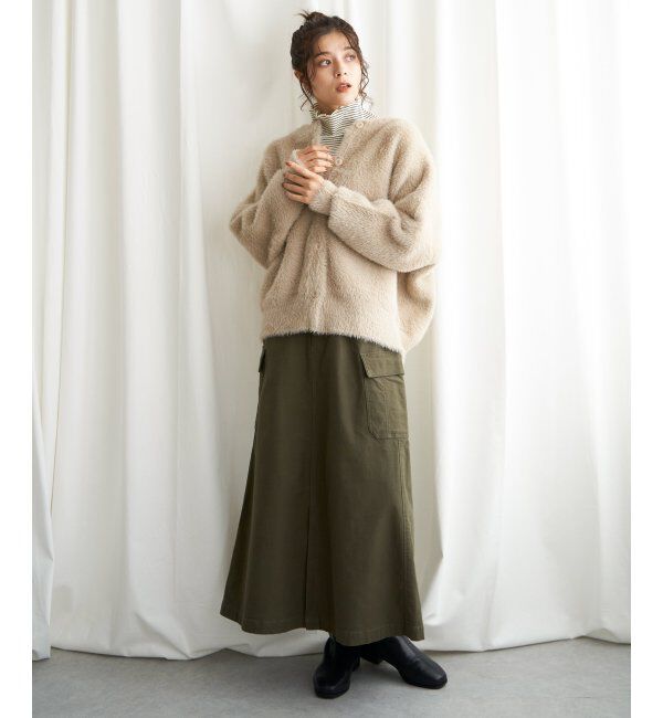 Lbc with Life「フェザーヤーンニットジャケット」|ブルゾン・スタジャン|