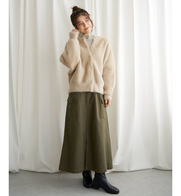 Lbc with Life「フェザーヤーンニットジャケット」|ブルゾン・スタジャン|