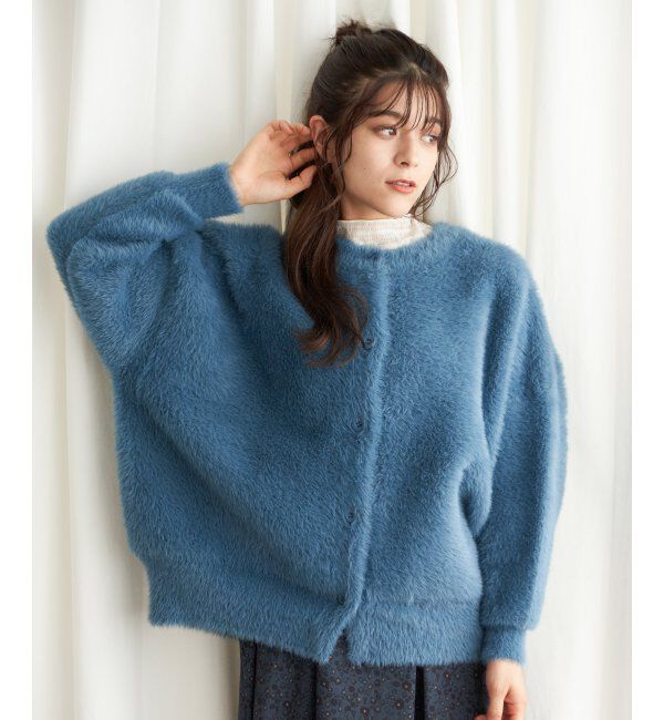 Lbc with Life「フェザーヤーンニットジャケット」|ブルゾン・スタジャン|